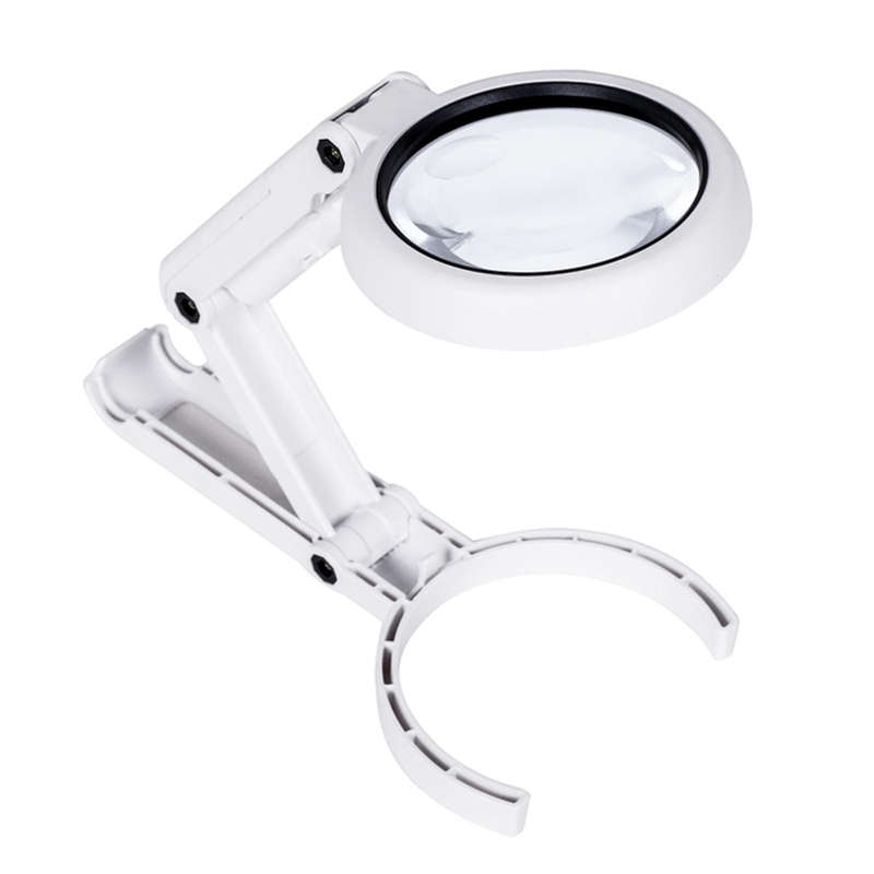 Handheld Portable Foldable Lamp Illuminated Magnifier 5X 11X Magnifying Table 8 LED Lights Loupe Mag
