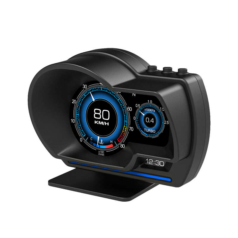 Car Head-Up Display OBD2+GPS Smart Car HUD Gauge Digital Odometer Security Alarm Water Temperature A