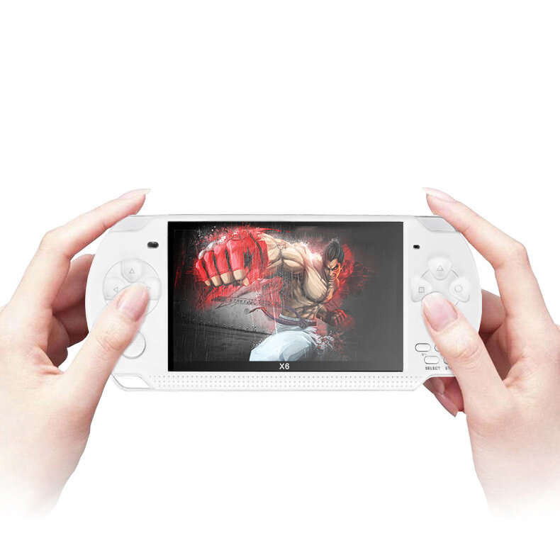X6 8GB 10000+ Games 4.3 inch High Definition Retro Handheld Video Game Console Game Player for GBA N