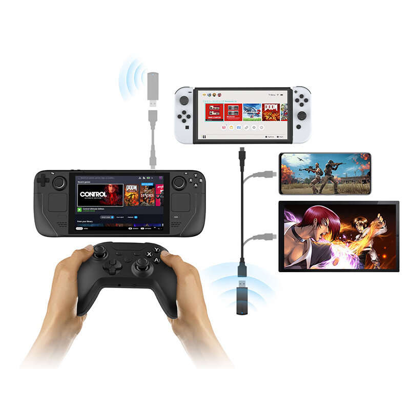 DOBE 2.4G Wireless Game Controller USB Wired Vibration Joystick Gamepad for Nintendo Switch PC PS3 S