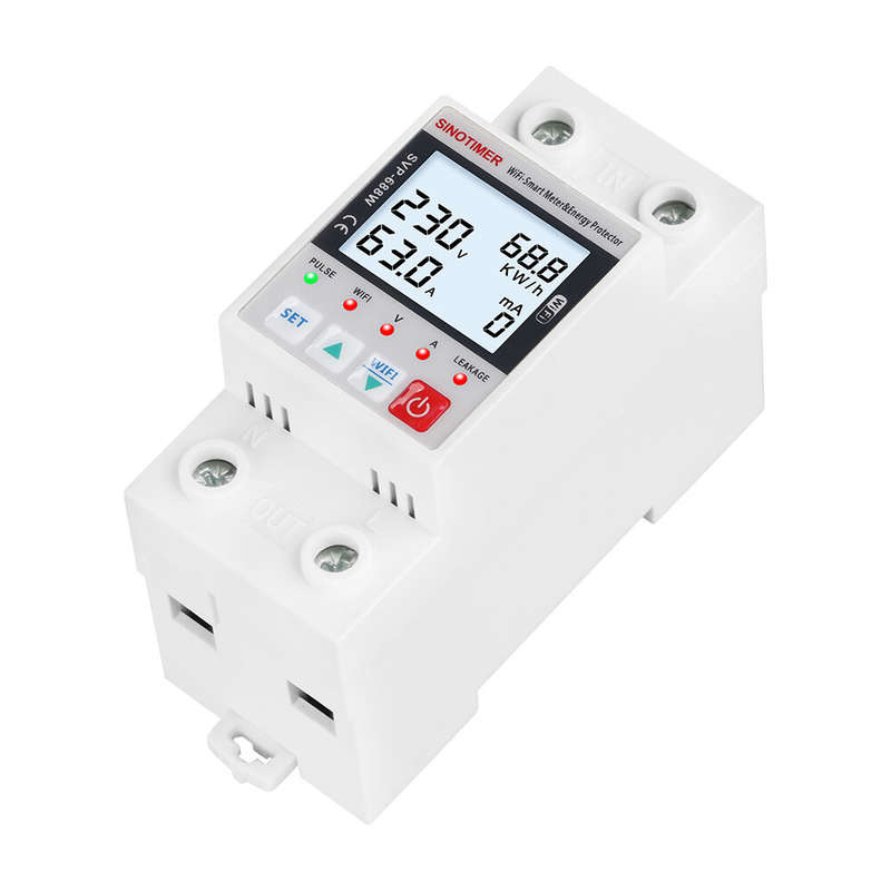 SINOTIMER SVP688 WiFi Energy Meter Remote Control Voltage/Current/Leakage Protection Real-Time Monit