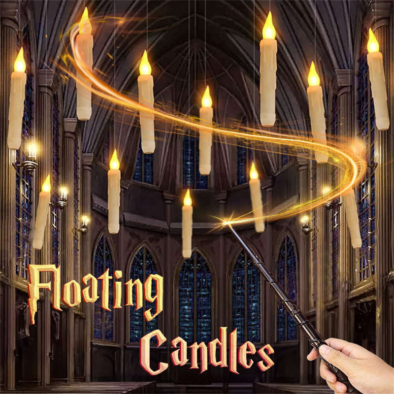 12 Pack Magic Candle Lights Halloween Birthday Party Decor Remote Control Candle Glossy With Magical