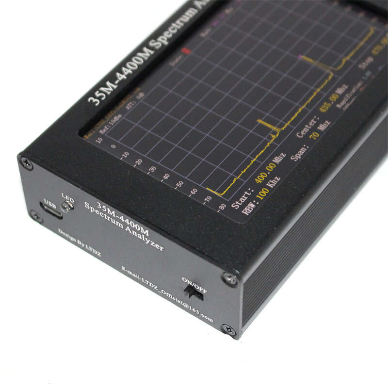 35M-4400MHz Spectrum Analyzer 4.3 inch LCD TFT Screen Handheld Simple Spectrum Analyzer Measurement