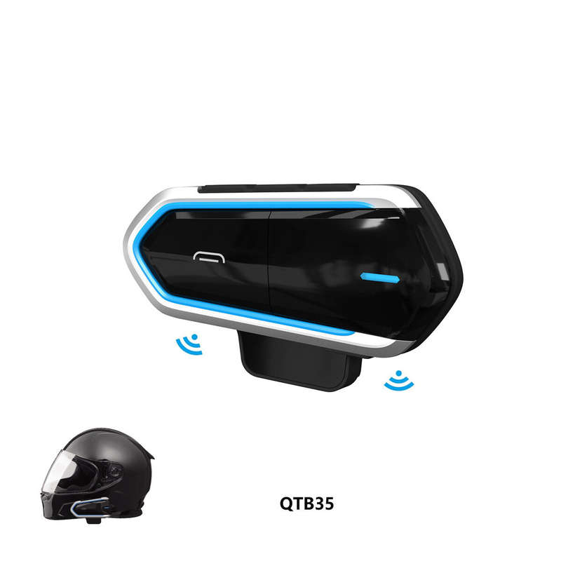 QTB35 Motorcycle Bluetooth Helmet Headset Wireless Music Headphone Over-ear Stereo Headset V5.0 Wate