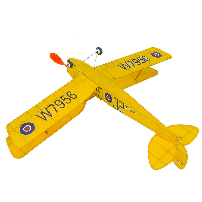 Dancing Wings Hobby VA08 Rubber Powered 600mm Wingspan De Havilland DH.82 Tiger Moth Balsa Wood RC A