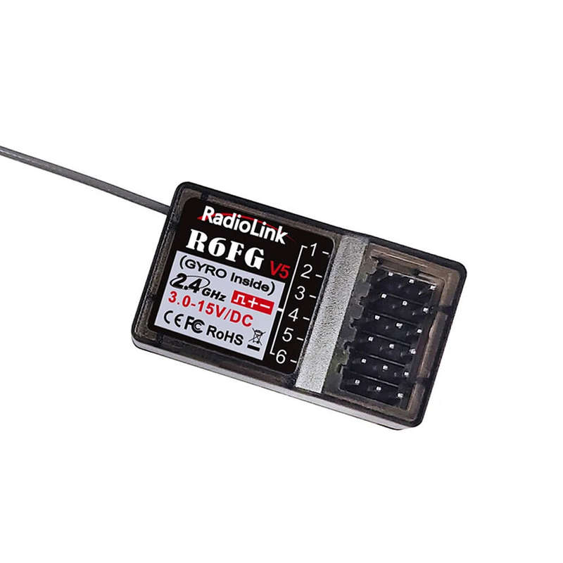 Radiolink R6FG 2.4GHz 6CH FHSS Long Range Reveiver with Gyro for RC Car Boat RC8X RC6GS V2/V3 RC4GS