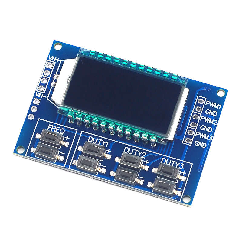 3-way PWM Pulse Adjustable Frequency Module for Square Wave Signal Generator Adjustable Duty Ratio I