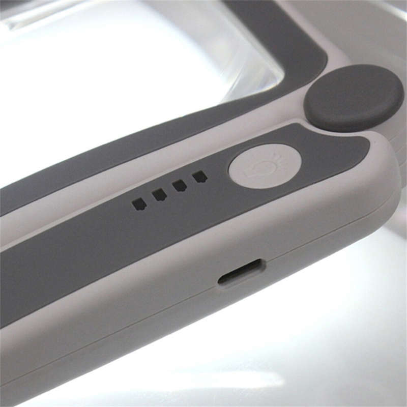 4X Magnifying Lens Handheld Eye-Loupe Magnifier for Coins Stamps Jewelry LED Illuminated Rechargeabl