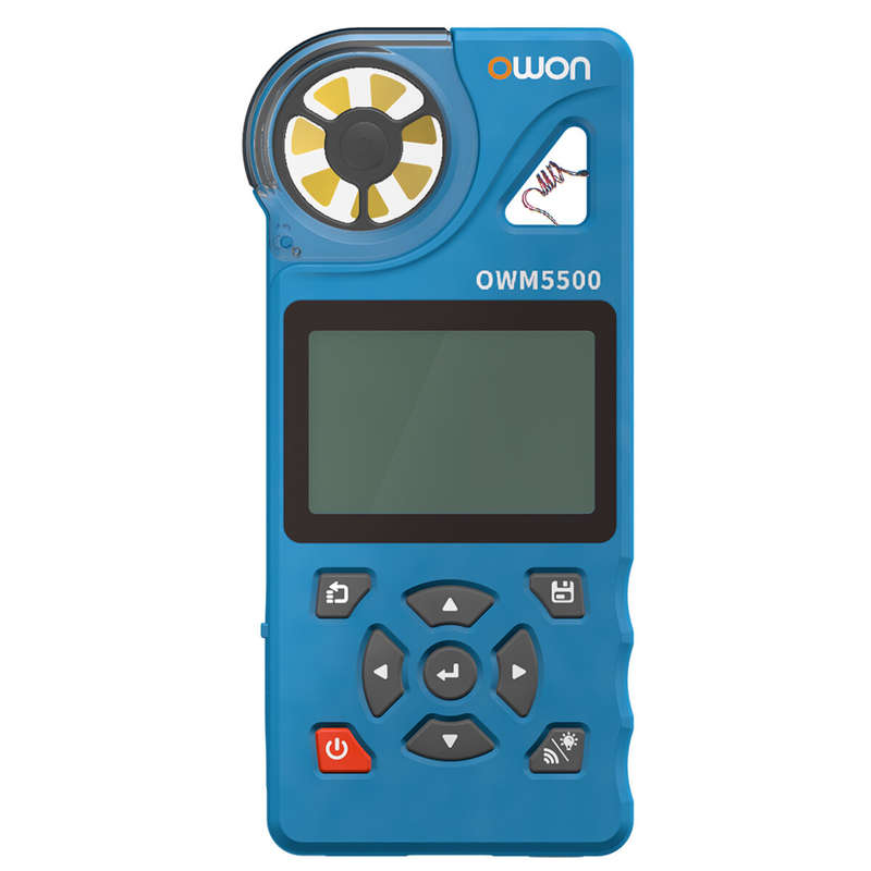 OWOM OWM5500 Smart Anemometer 7 Types of Measurements 8000 Sets Data Storage USB Type-C Rechargeable