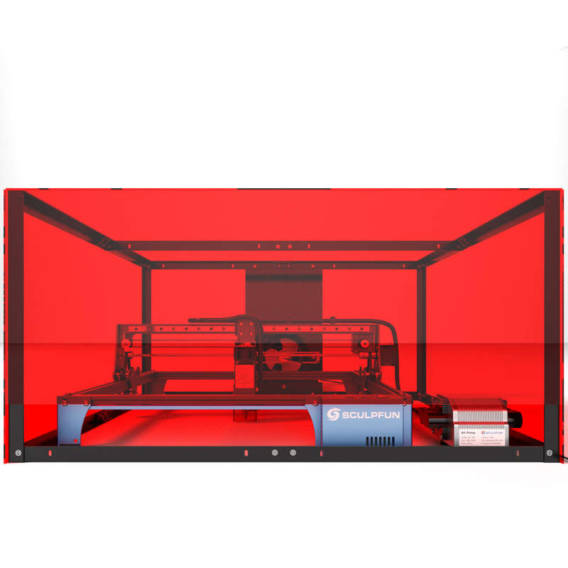 SCULPFUN 720x720x360mm laser engraving machine Enclosure Smoke Exhaust Box Dust-proof box Powerful s