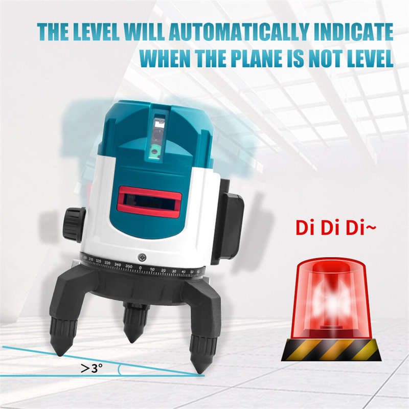 HIKDA 5 Lines Level with Green Laser High Accuracy Visible in Strong Outdoor Light Shock and Light R