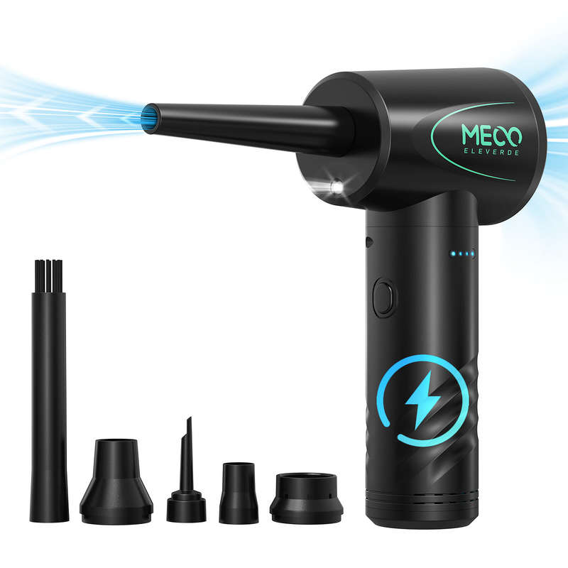 MECO ELEVERDE Compressed Air Duster, Air Blower with LED Light, 3-Gear to 100000RPM, Electric Air Du