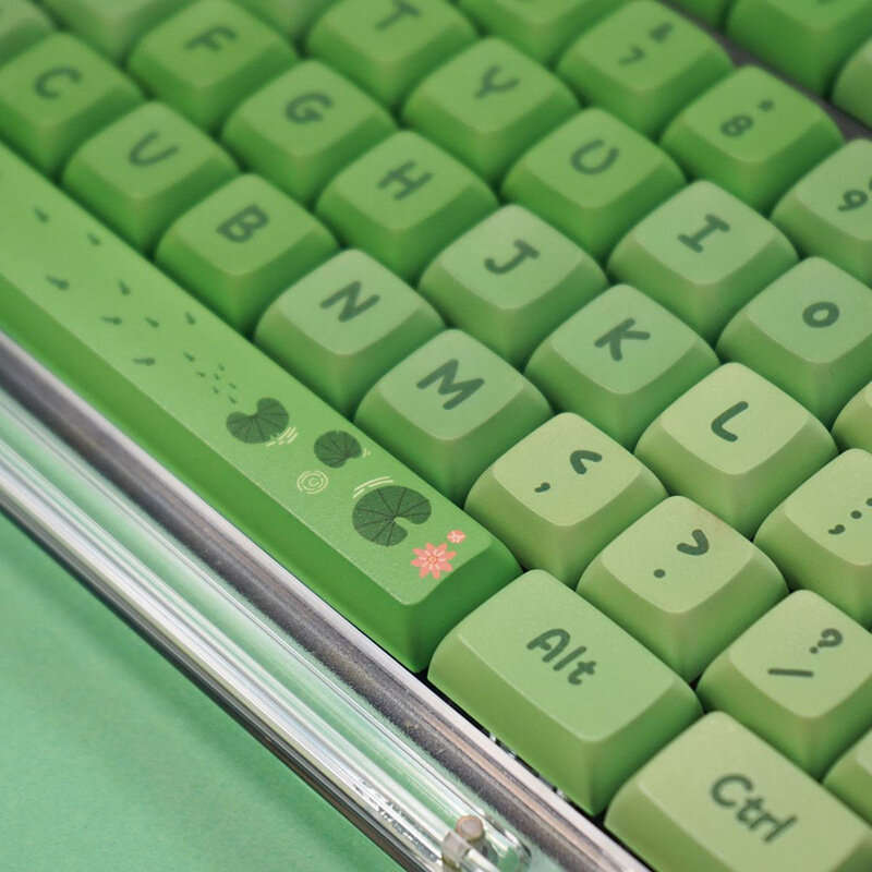 Matcha Mint Green Mechanical Keyboard XDA Profile Keycap Set 127-key PBT Sublimation Customed Keycap