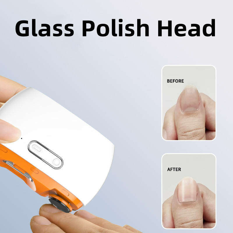 2-in-1 USB Rechargeable Electric Nail Cutter and Polisher Lightweight and Portable ABS Material Nail