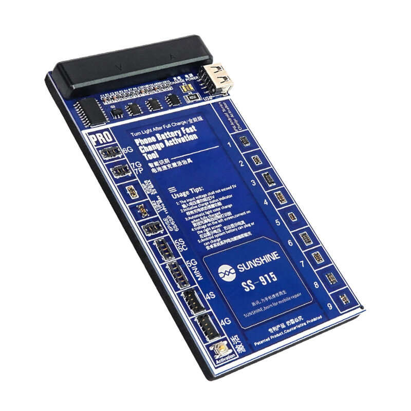 SS-915 Universal Battery Activation Board Quick Charge PCB Tool with USB Cable for iPhone Android HU