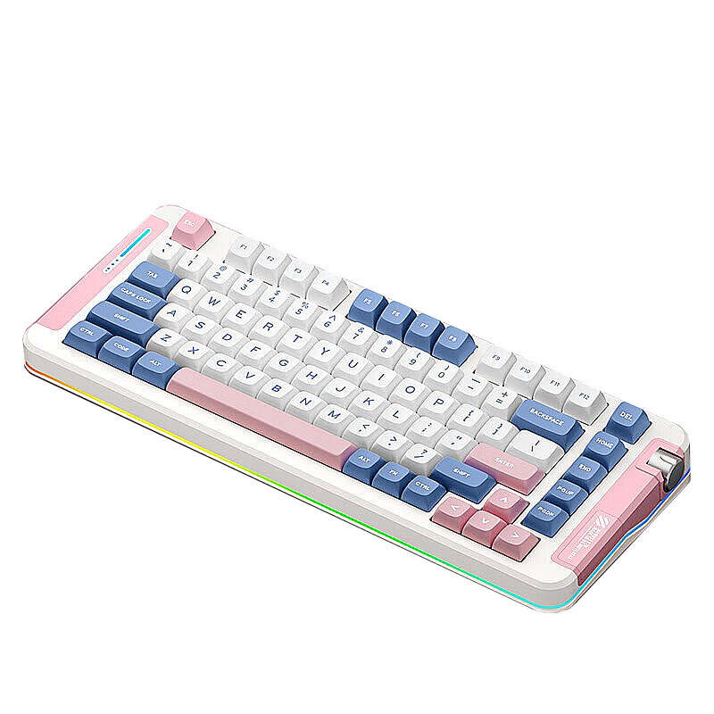MCHOSE X75 82 Kyes Mechanical Gaming Keyboard Hot Swappable Hyacinth/Ice Cream Switch RGB Type-C/2.4