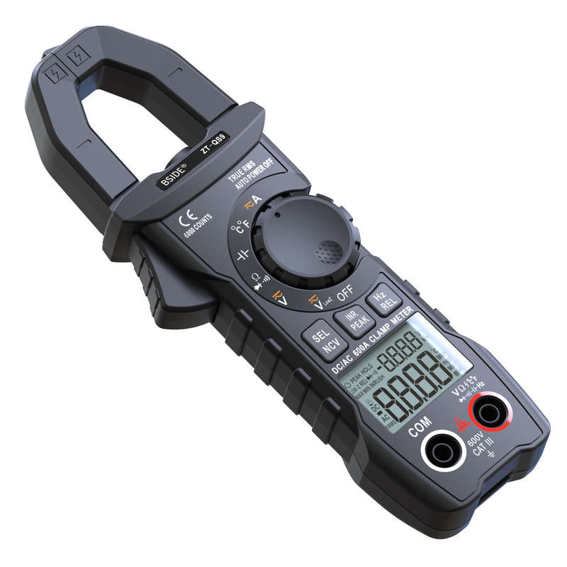 BSIDE ZT-QS9 Digital Clamp Meter 600A Current True RMS Smart Plier ammeter Auto Rang 6000 Counts Mul