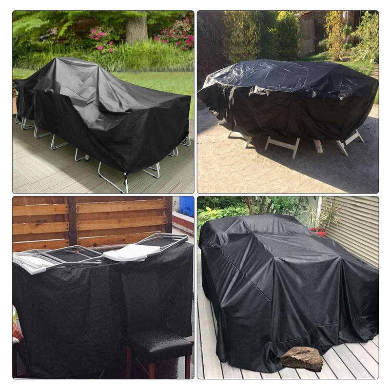 420D Oxford Polyester Patio Furniture Cover Waterproof Anti-UV Dust Cover Windproof Anti-snow Furnit