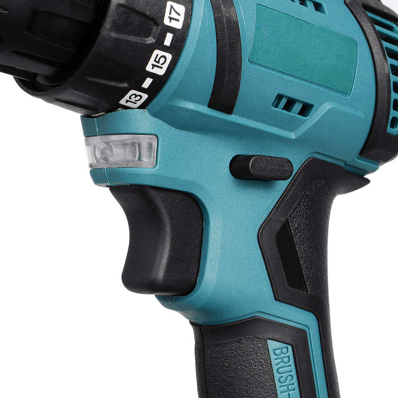 Drillpro 80N.m 2000RPM Brushless Cordless Electric Impact Drill Hammer Electric Screwdriver Variable