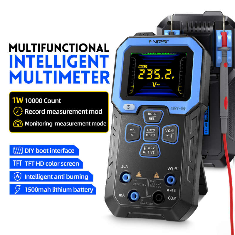 FNIRSI DMT-99 Digital Multimeter 9999 Counts Smart Professional Tester 1000V 10A True RMS Auto Range