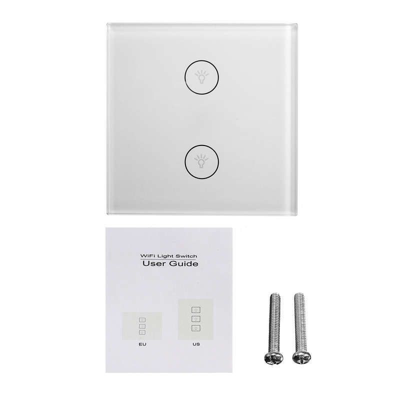 Excellway WIFI Smart Wall EU Switch Touch Panel APP Control With Alexa/Google Home
