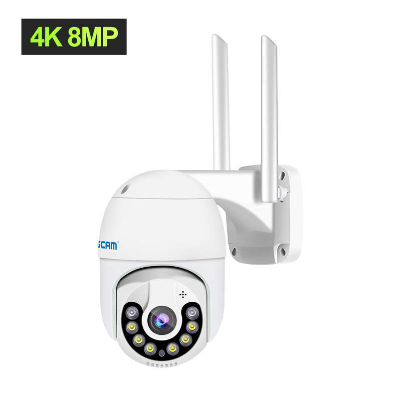 ESCAM QF800 8MP Pan/Tilt AI Humanoid Detection Auto Tracking Cloud Storage Waterproof WiFi IP Camera
