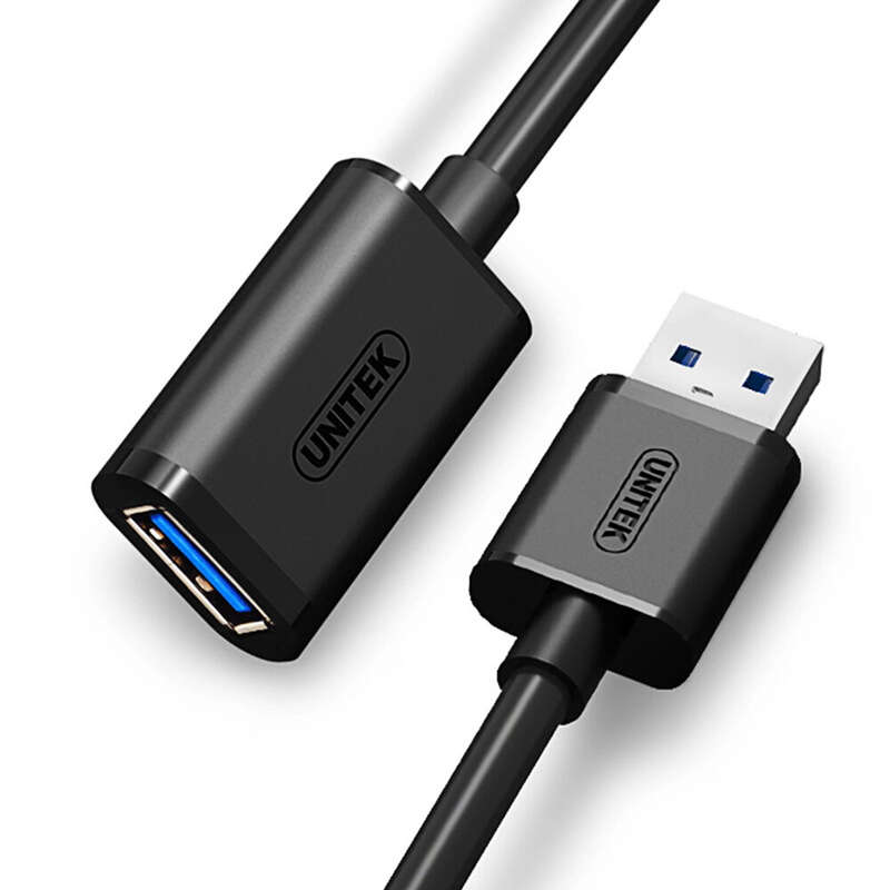 UNITEK Y-C457BBK USB 3.0 Extension Cable 1M Length for Printer Webcam, Security Camera