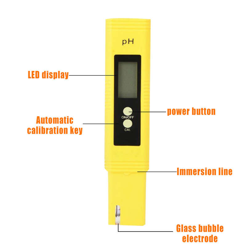 Digital LCD 0 ~14.0 PH PH Meter Pen of Tester Automatic Calibration PH Meters For Water Hydroponics