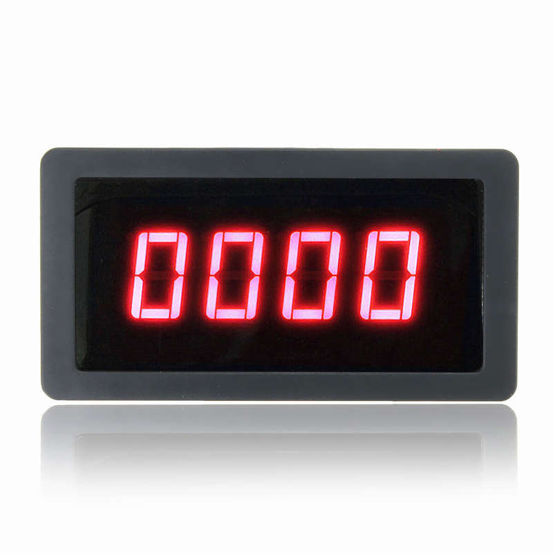 1Set Measuring Gauge 4 Digital Red LED Tachometer RPM Speed Meter 10-9999RPM Hall Proximity Switch S