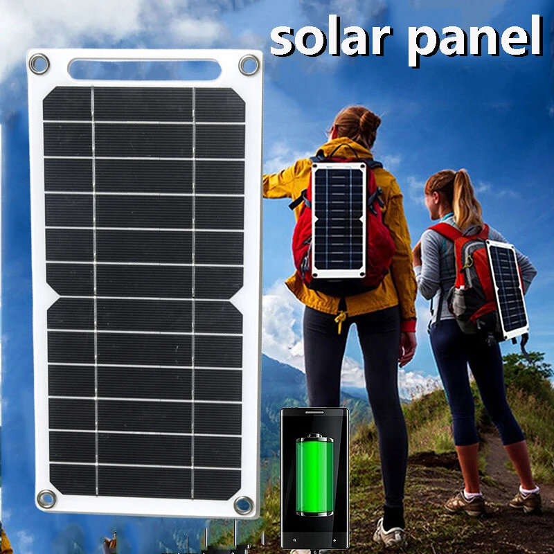 6W High Efficiency Solar Charging Panel Portable Outdoor USB Monocrystalline Silicon Solar Charger P