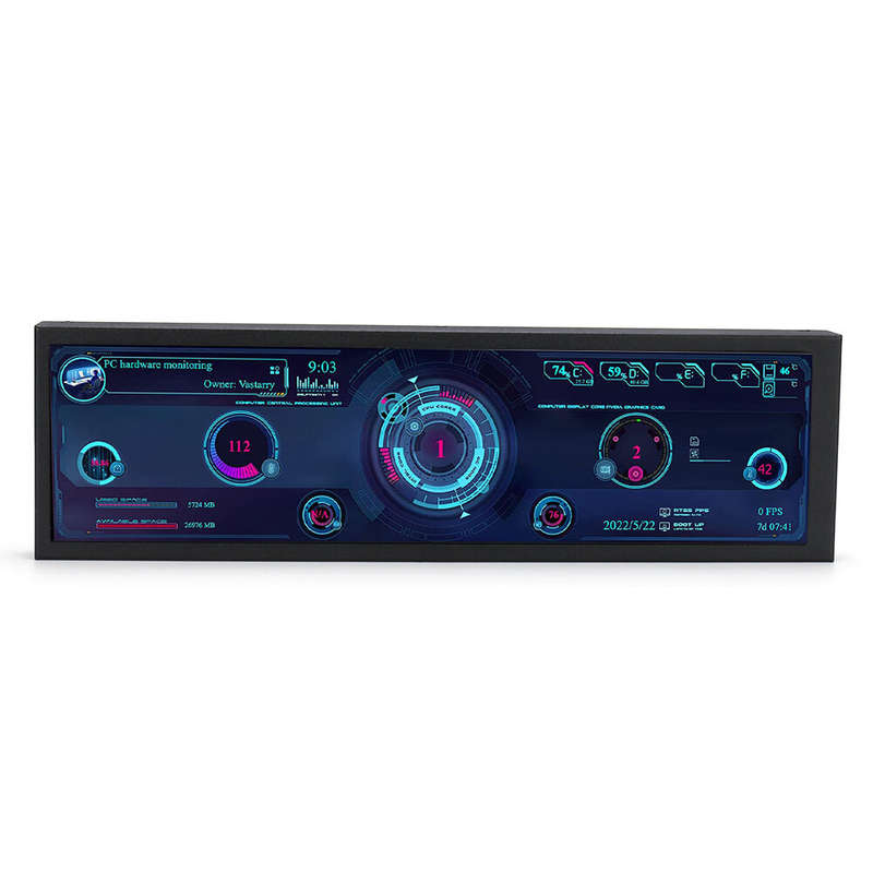 8.8 Inch Long Strip LCD Screen 1920*480P HD Driver Board Secondary Monitor AIDA64 Sub Display CPU GP