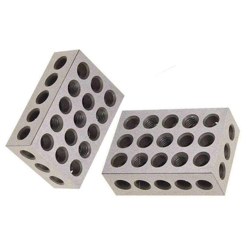 1-2-3" (25-50-75mm) Metric System Ultra Precision Parallel Blocks Set 23 Holes Iron Gauge Block Tool