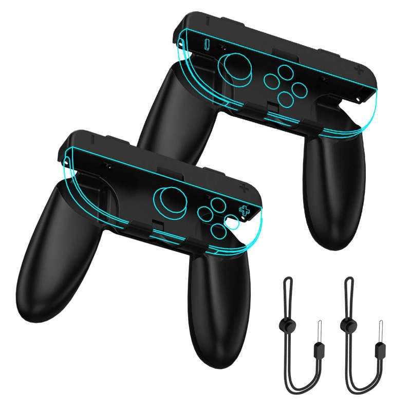 JYS JYS-NS2276 Switch2 Detachable 2-in-1 Joy-Con Grip Ergonomic Dual Hand Mode Tool-Free SL/SR Acces