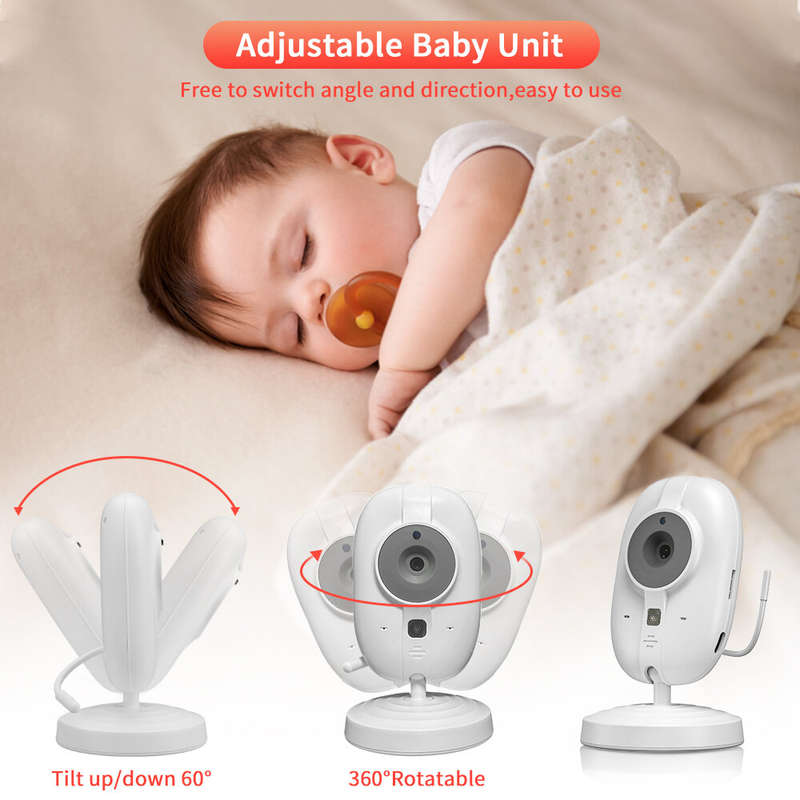 ABM600 3.5 inch Video Baby Monitor with Camera Two-Way Audio Babysitter Wireless Night Vision Temper