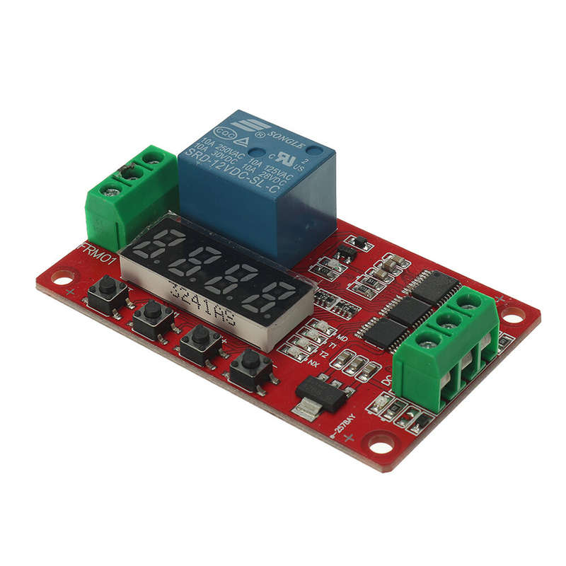 FRM01 DC5/12/24V 1 Channel Multifunction Relay Module Loop Delay Timer Switch Self-Locking Timing Bo