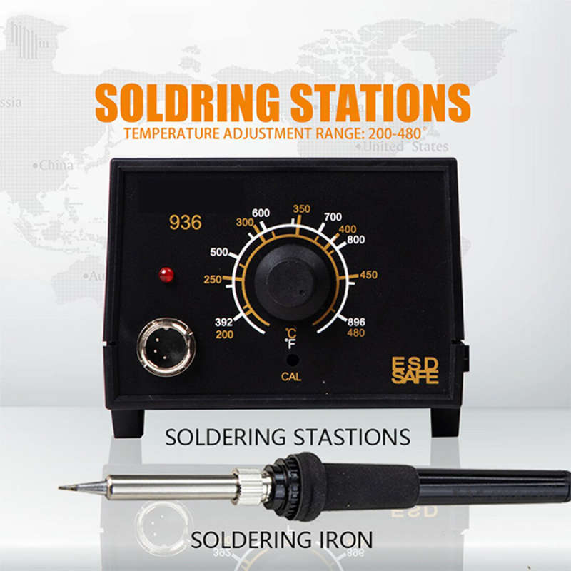 G2-936 Antistatic Constant Temperature Soldering Iron Station 60W with Wide Range 200~480 High Tempe
