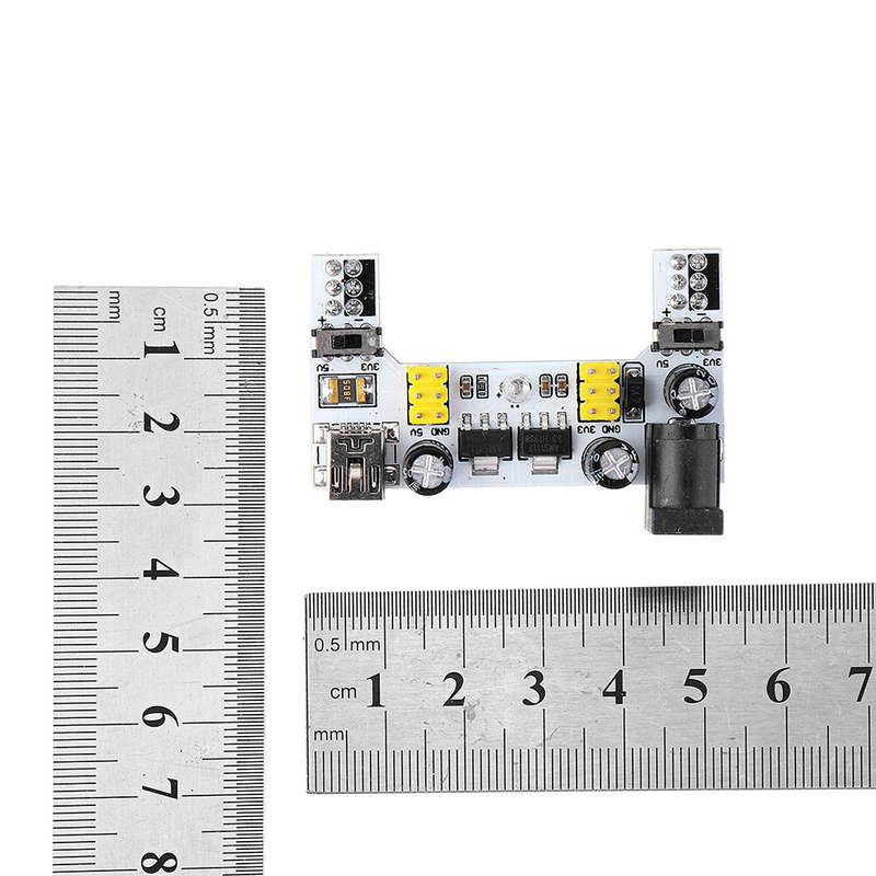 MB102 2 Channel 3.3V 5V Breadboard Power Supply Module White Breadboard Dedicated Power Module MB-10