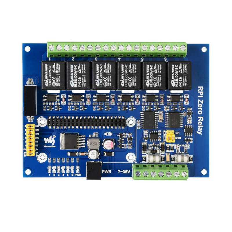 Raspberry Pi Zero WH Industrial Grade 6-CH Relay Module RS485 CAN Expansion Board Optocoupler Isolat