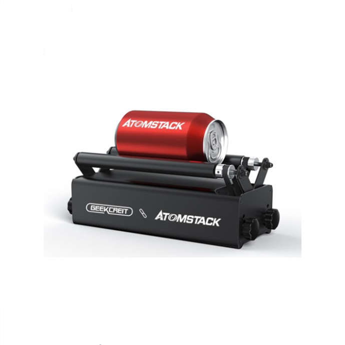 GEEKCREITxATOMSTACK R3 Automatic Rotary Roller for Laser Engraving Machine Wood Cutting Design Deskt