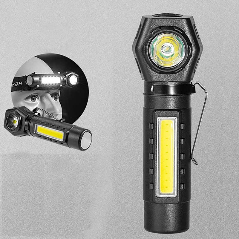 BIKIGHT LED COB Dual Light 2 in 1 Headlamp Flashlight,1800mAh Type-C Rechargeable Magnetic Work Ligh