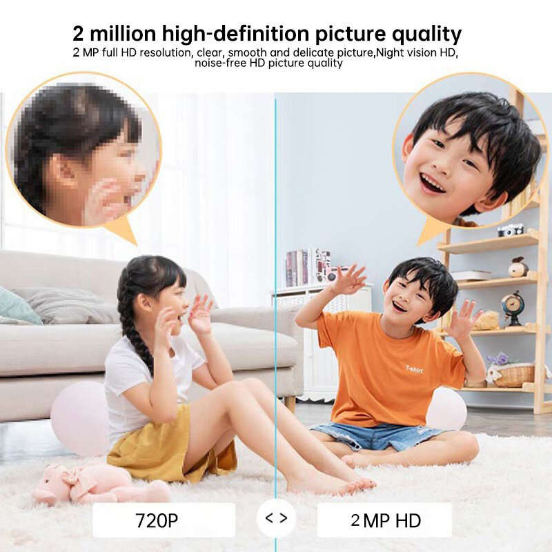 2MP HD Wireless 4G LTE Security Camera 130 Wide Angle Night Vision AI Human Tracking Two-Way Audio C