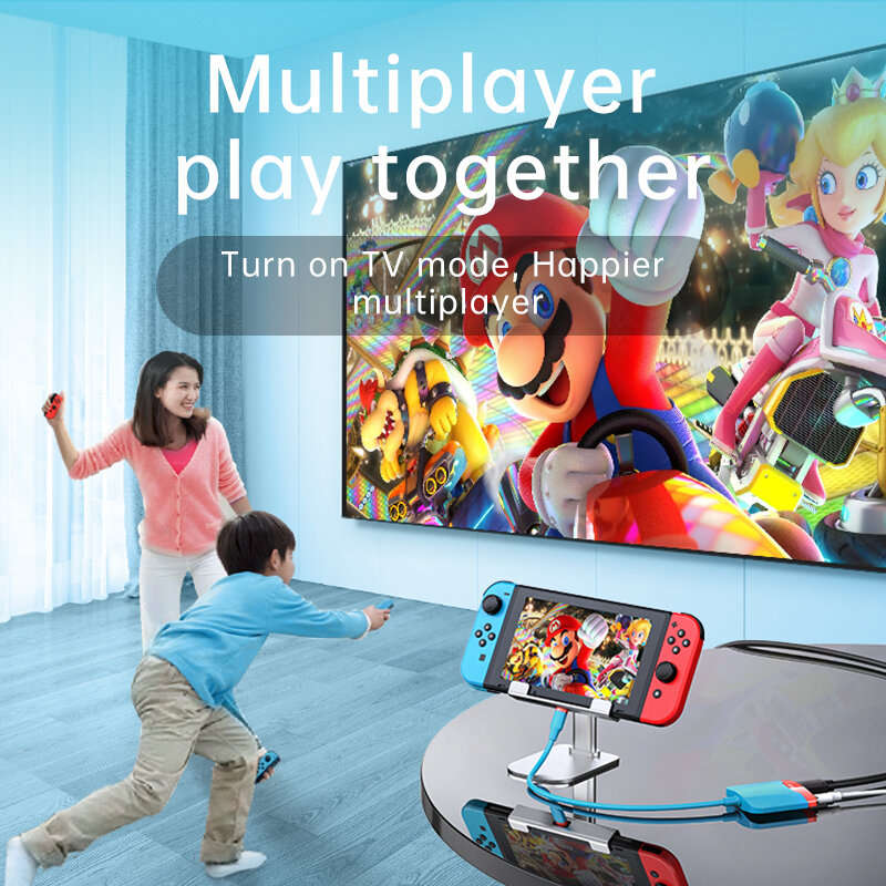 Jasoz USB C to HDMI Adapter 4K USB 3.0 for Nintendo NS Switch Host Portable Docking Station Accessor