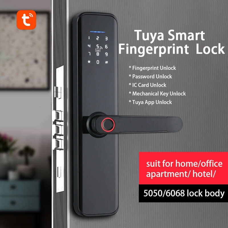 WAFU WF-007B-PRO Tuya Bluetooth Smart Fingerprint Electronic Lock Indoor Password Office Door Lock f