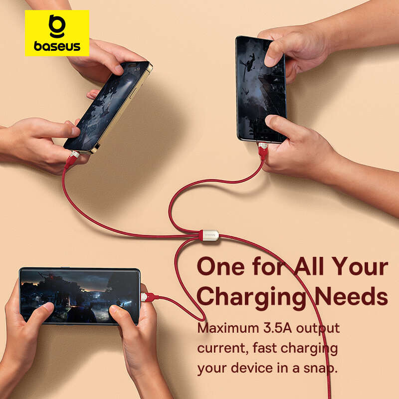 Baseus Dragon Zodiac 3.5A USB-A to Micro/iP/Type-C Cable Fast Charging Data Transmission Copper Core