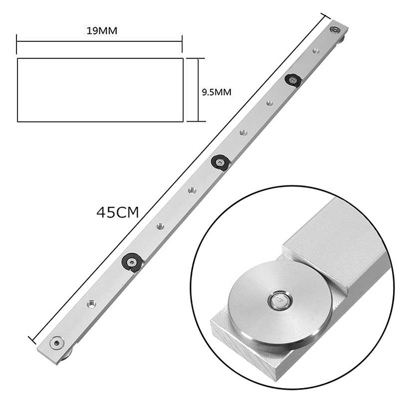 450mm Aluminum Alloy Rail Miter Bar Slider Table Saw Gauge Rod Miter Gauge Woodworking Tool