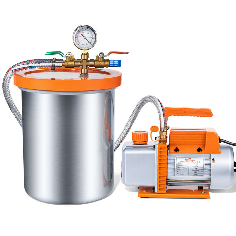 Topshak Ts-Vp1 Vacuum Pump With 3 Gallon Vacuum Chamber And 1/4 Hp 220V 2.5 Cfm/ 110V 3.0 Cfm Air Co