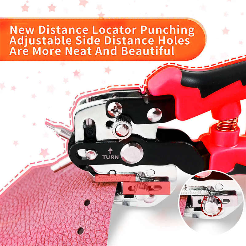 Multi-Size Hole Puncher 2/2.5/3/3.5/4/4.5mm Stainless Steel Professional Leather Punching Tool For D