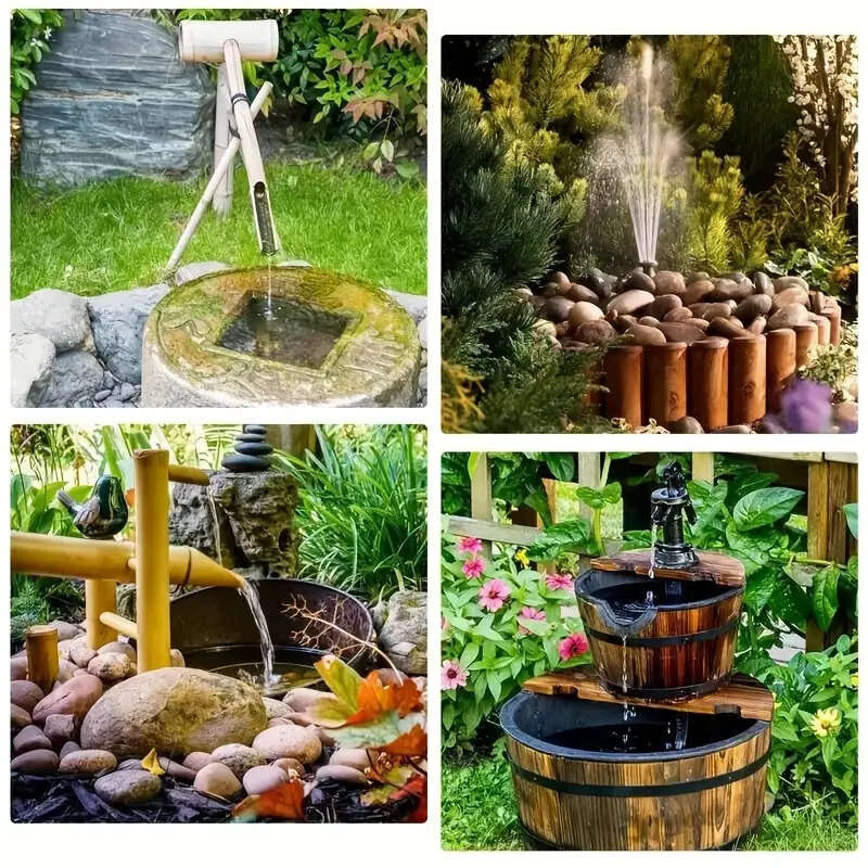 Solar Powered Water Pump Kit for Garden Decor with 8 Nozzle Attachments Environmentally Solar Panel