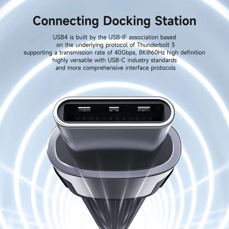 Hagibis USB4 Data Cable 40Gbps USB C to C Short Cable PD 240W 8K 60Hz for TB3/4 15 Pro Max SSD Power