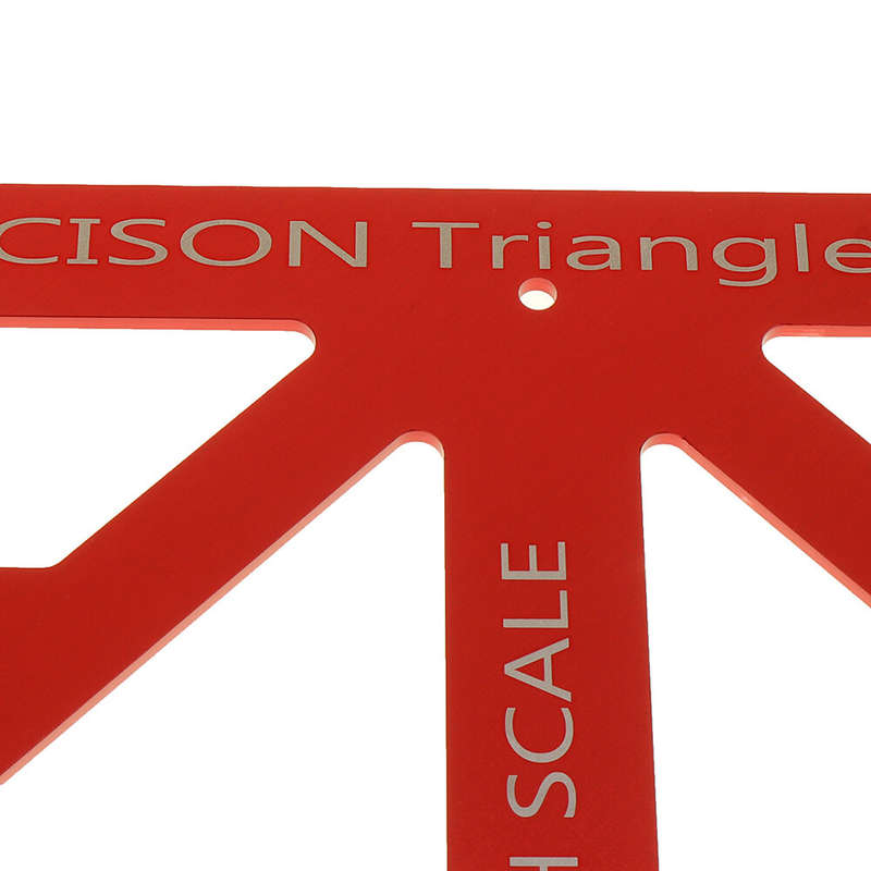 90/45 Degree Aluminum Alloy Multi-function Woodworking Triangle Ruler Inch Precision Triangle Ruler